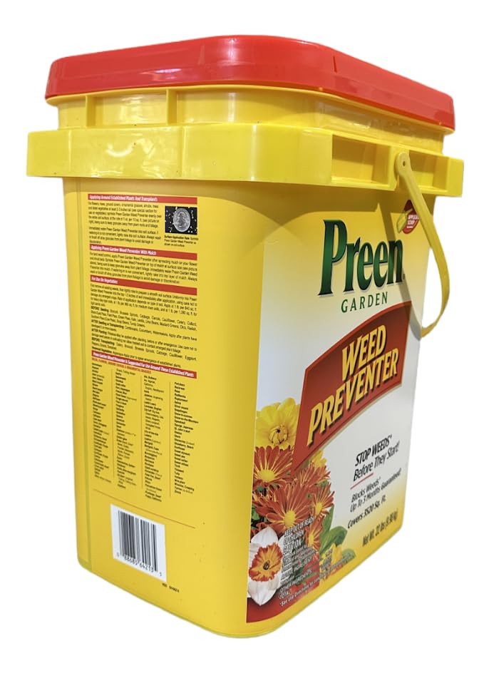 Preen Garden Weed Preventer Blocks Weeds up to 3 Months (22 LBS, 3520 Sq. Ft.)
