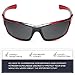 Nitrogen Polarized Wrap Around Sport Sunglasses for Men Women UV400 Driving Fishing Running Sun Glasses, Red | Smoke