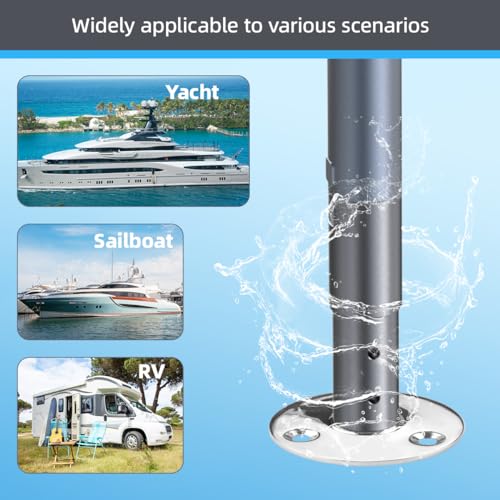 Image of Mounting Kit for Marine Yacht Ship RV, Pipe Mount Adapter, Pole Mount,Marine Antenna Mount for Starlink Internet Kit Satellite V2 (Mount KT 2)