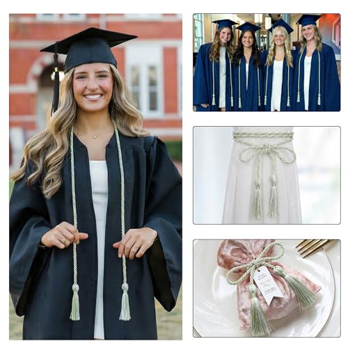 Image of GraduationMall Graduation Honor Cord 68 inch SagegreenWhite