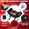 woxafo Preserved Real Red Rose with I Love You Heart Necklace 100 Languages - Eternal Flowers Rose Birthday Gifts for Women, Wife, Mom, Girlfriend - Valentine's Mother's Day Christmas Gift