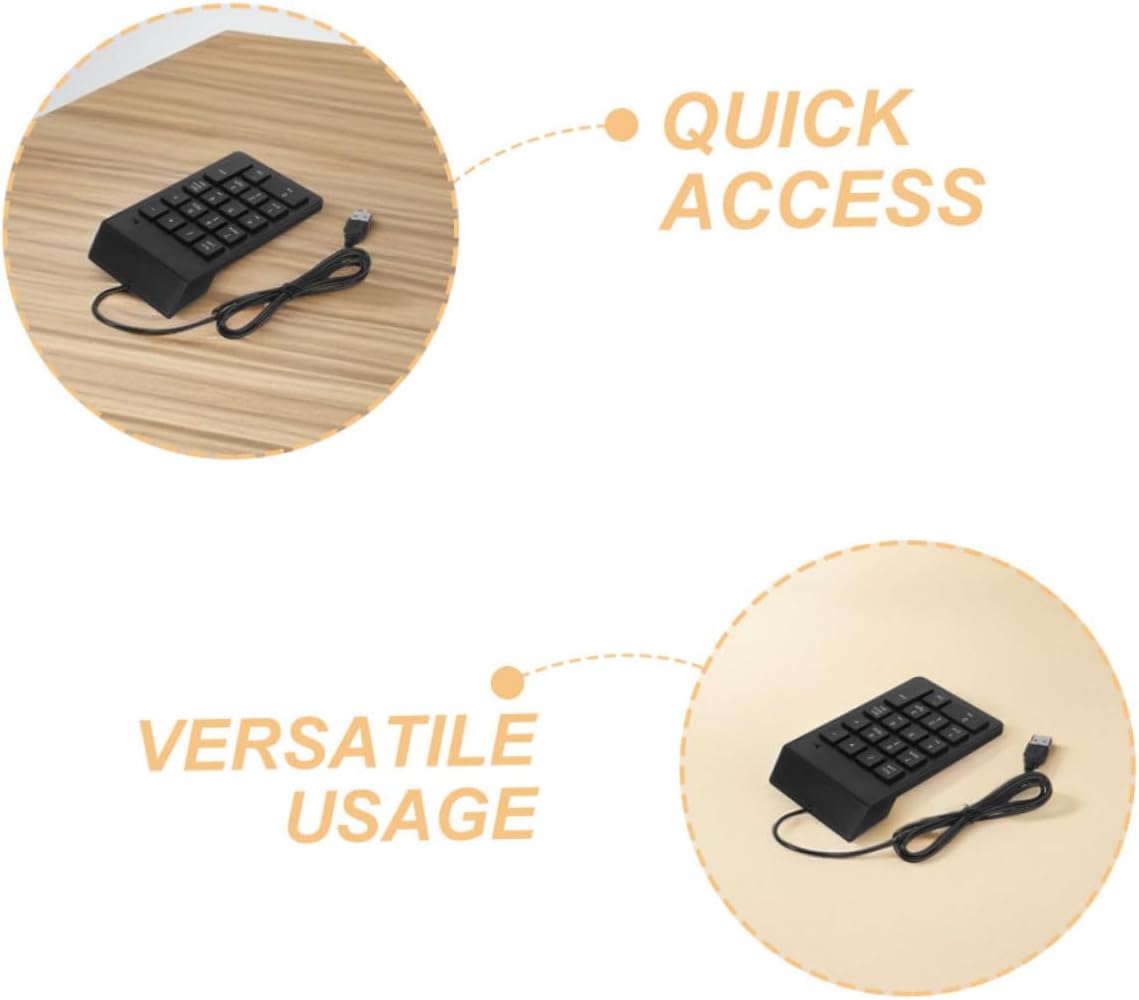 MERRYHAPY 2pcs Mechanical Number Pad Keyboard Portable USB Numeric Keypad Silent Numeric Keypad for Laptop Bank Financial Compact Key