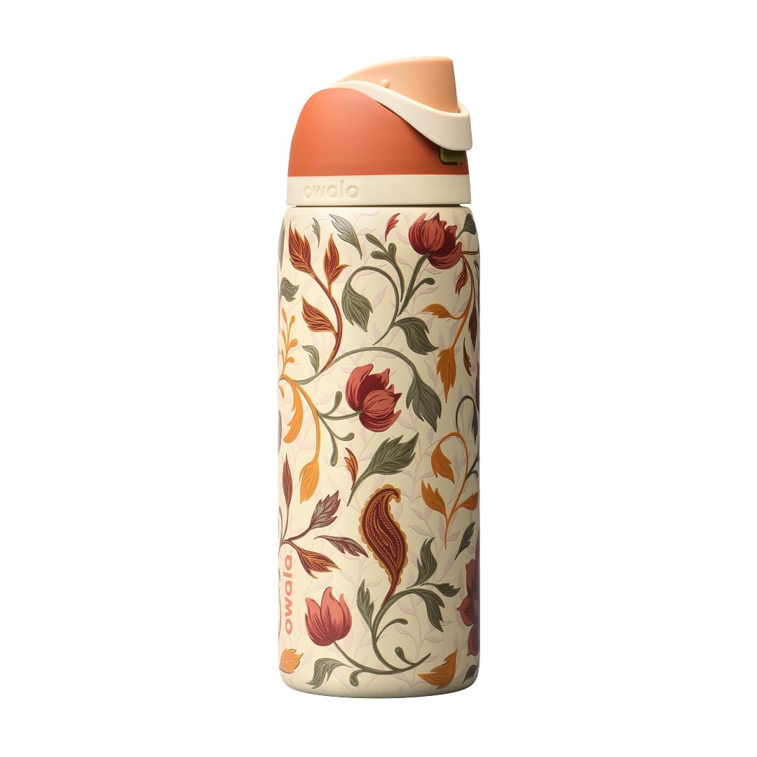 Owala FreeSip Stainless Steel Water Bottle 32 oz Woodland Boho