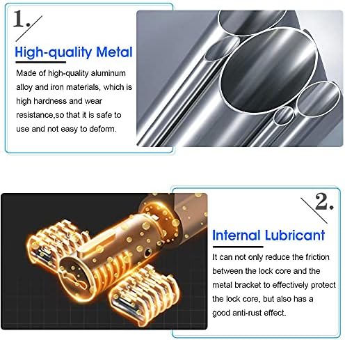 ZACUDA 5 Pcs Tubular Latch Tubular Mortice Latch 45 mm Lubricant Rebate 2.5Inch Tubular Door Latch Set Compatible with Various Door Lock Handles with Polished Plate & Screws for Internal Doors
