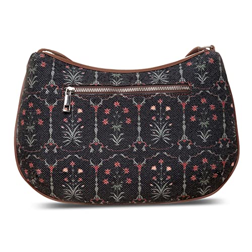Image of ZOUK Women's Vegan Handcrafted Taj Guldasta Structured Shoulder Bag