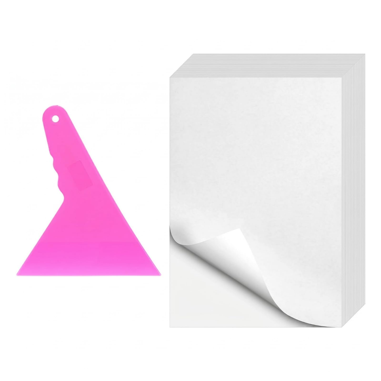 200 Pieces Double-Sided Crystal Painting Release Paper 15 X 10 Cm Non-Stick Release Sheets Assortment Triangular Scraper Pink, as Pictured-image-5