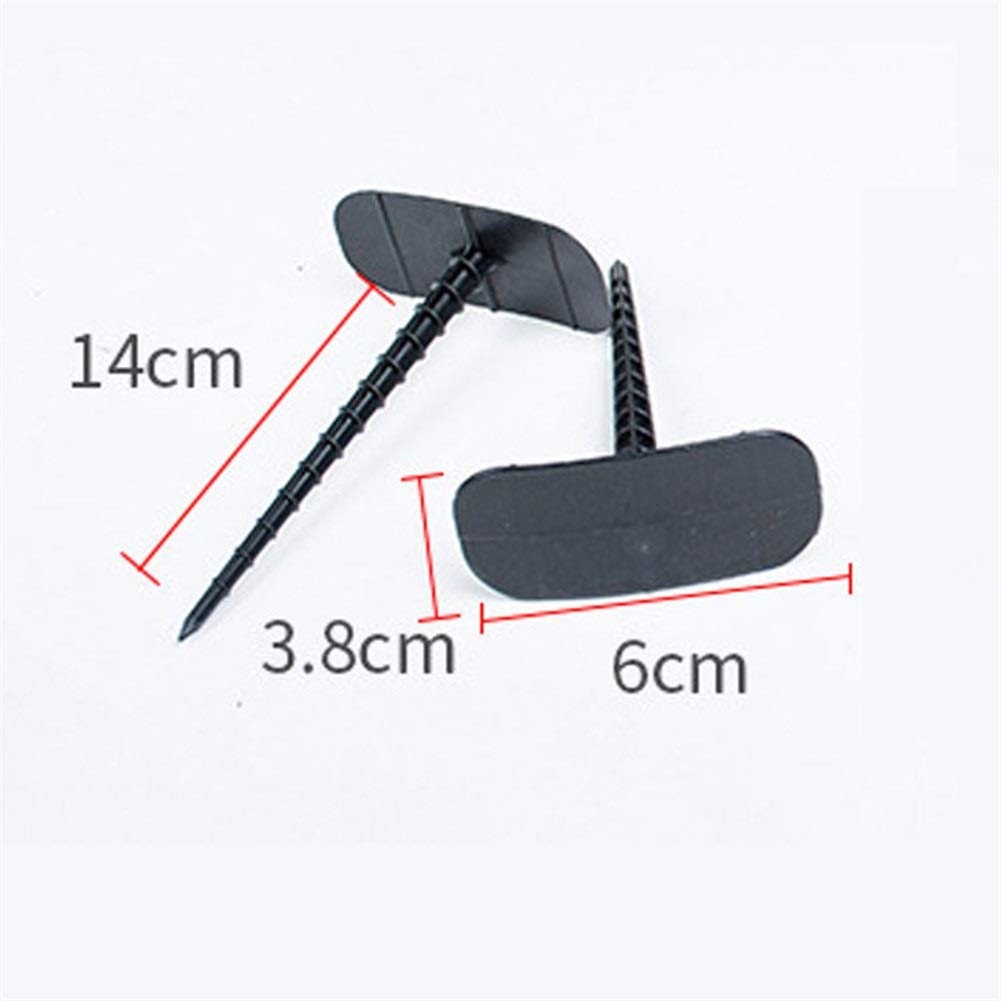 Picchetti di Ancoraggio Lunghi, Ancoraggioper Giardino, Chiodi Ancoraggio per Fissare teloni di Copertura Protezione per Raccolti, Nero, 14CM (Size : 100PCS)