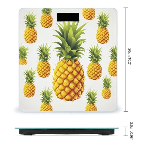 Báscula digital compacta y precisa con ilustración piña amarilla miniatura 2