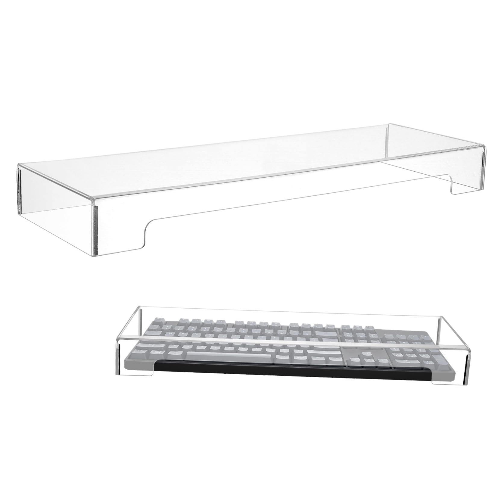 Copritastiera PC in Acrilico Trasparente per Protezione Tastiera da Polvere, Design Rigido per Casa e Ufficio, Resistente e Facile da Pulire