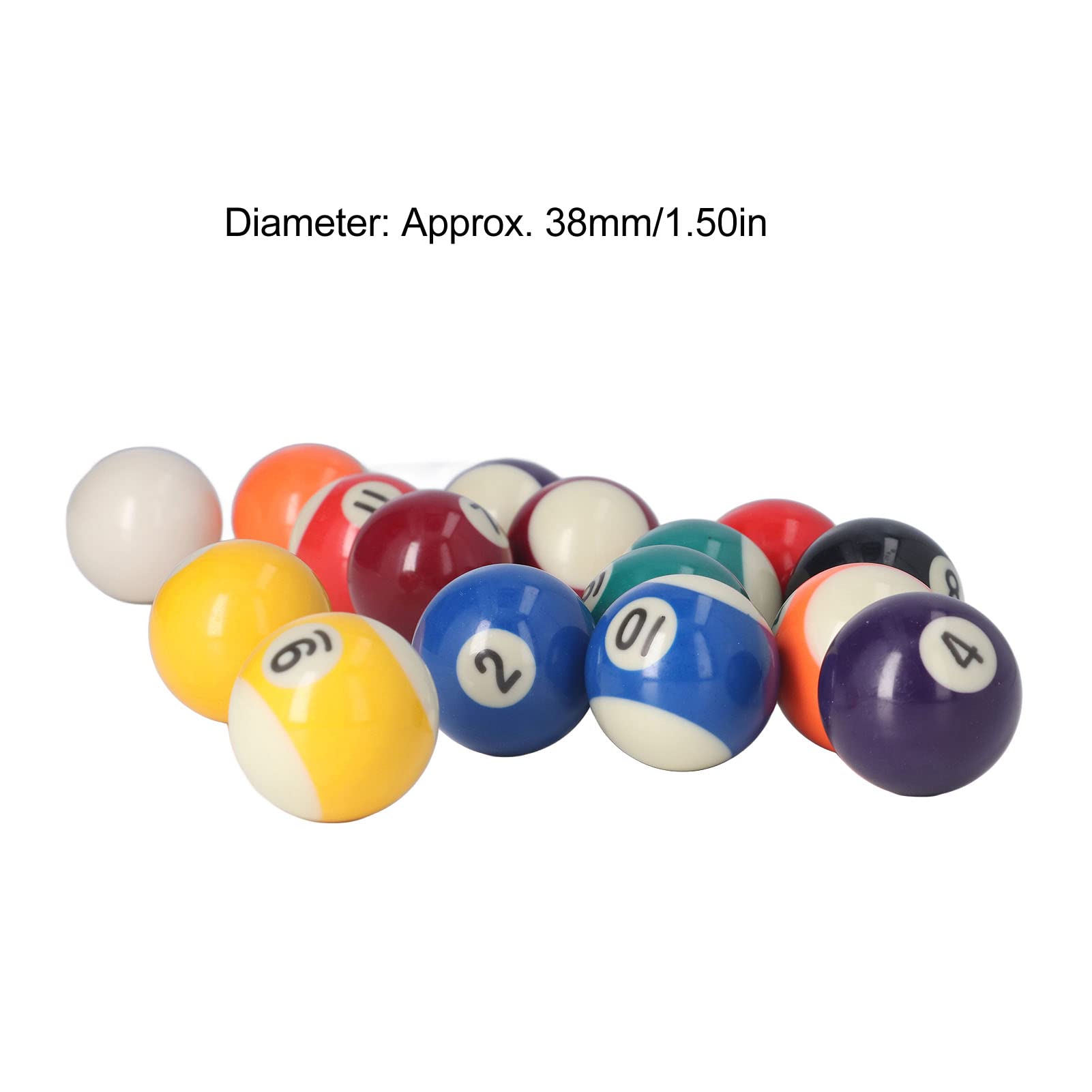 Mini Boules De Billard 16 Pièces En Résine 38mm - Jeu De Billard Enfant Et Loisir