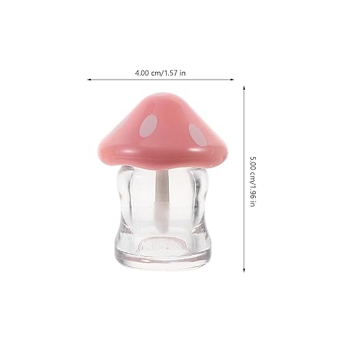 Miniatura 2 de 10 tubos vacíos de brillo de labios, en forma de hongo, lindos recipientes de brillo de labios transparentes rellenables, recipiente de bálsamo