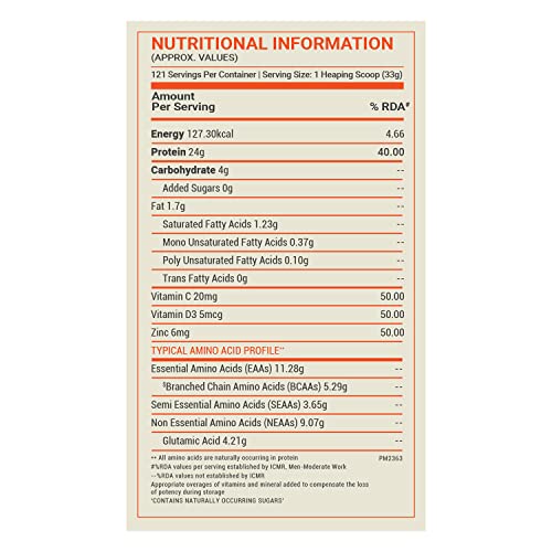 Image of MuscleBlaze Fuel One Whey Protein, 24 g Protein, 5.29 g BCAA & 4.2 g Glutamic Acid (Mango, 4 kg / 8.8 lb)