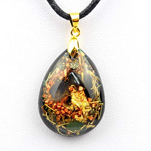 Preisvergleich Produktbild Orpanit® Orgonit Erzengel Michael dunkelblau Tropfen Anhänger 6. Chakra