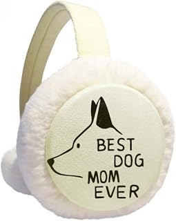 Best Dog Mom Ever Citação DIY Design Aquecedor de orelhas de inverno Cabo de lã peluda para uso ao ar livre