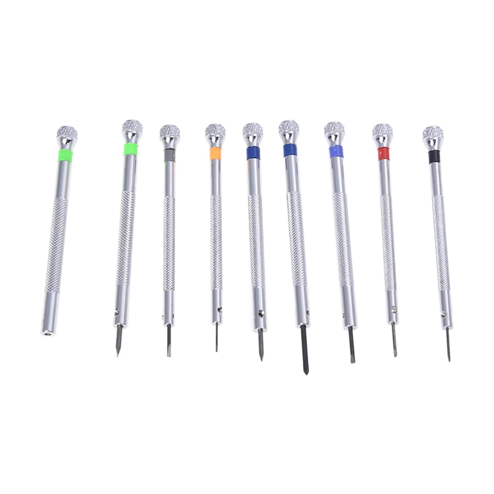 9-teiliges Reparaturwerkzeug-Set mit Schraubendreher und 1 Stück Metallverbindungsstift-Entferner, Einsteller, Uhrenarmband, Armbandteile, Uhrenreparaturwerkzeuge (Bildfarbe)
