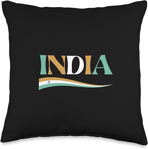 India Throw Pillow, 16x16, multicolor