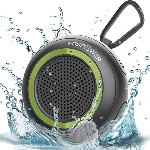 FosPower Waterproof Bluetooth Speaker IPX7, Outdoor Portable Shower Wireless Speakers with 10 Hours Playtime, HD Audio, Enhanced Bass, Built-in Mic, Bluetooth 4.2, TWS Mode and TF Card Slot