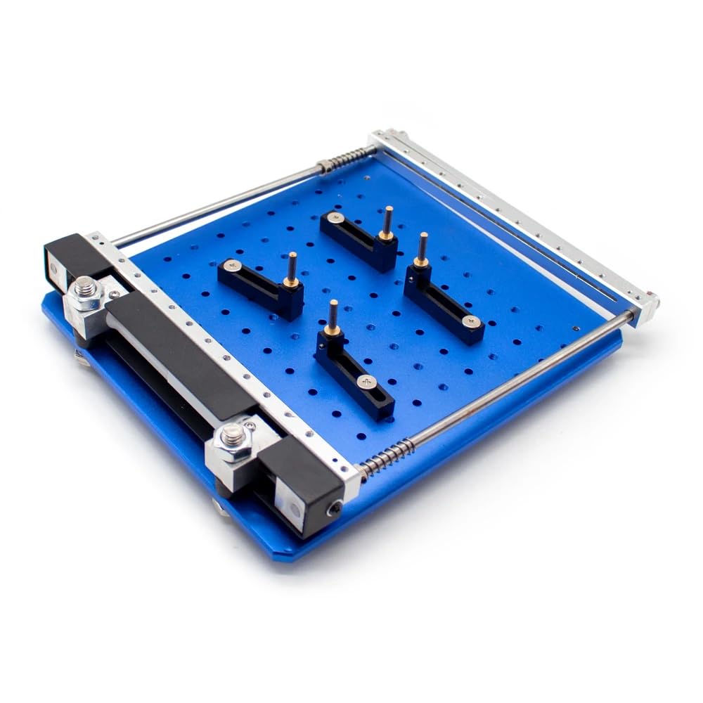 PCB stalowa siatka lutownicza pasta drukarska stół precyzyjny SMT ręczna mała maszyna do sitodruku stół ręczny 170 mm x 170 mm