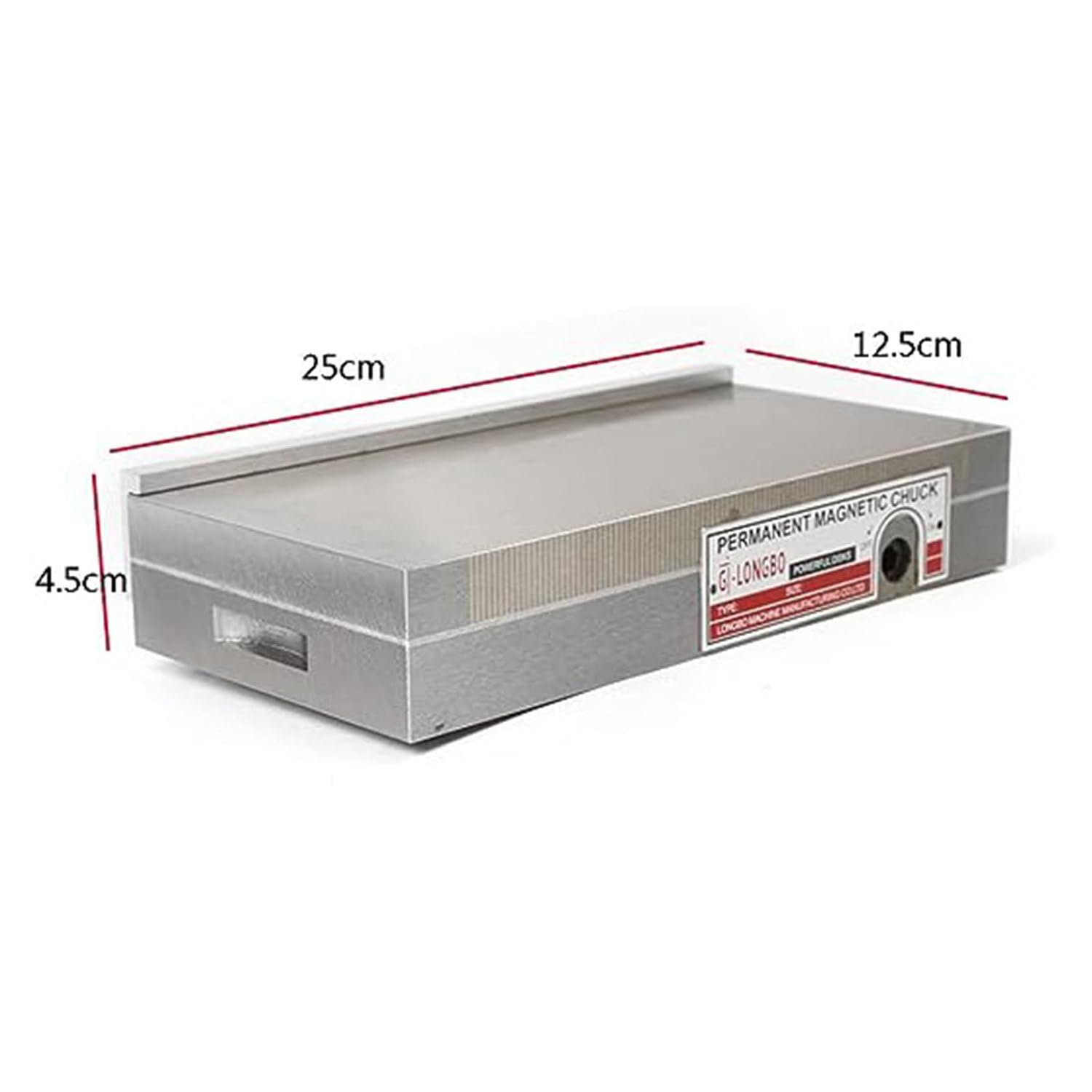 Portabrocas magnético Permanente, portabrocas magnético para Amoladora de Superficie Rectangular para rectificadora, Mesa magnética de tensión, portabrocas Sellado Potente Bredcopper