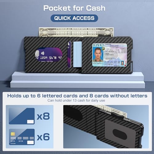 Men's Slim Wallet with Pop Up Case and RFID Blocking