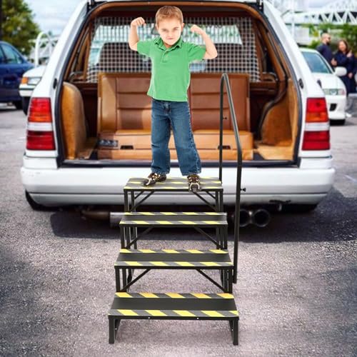 Escalera de 4 pasos con barandales para piscina y hogar miniatura 2