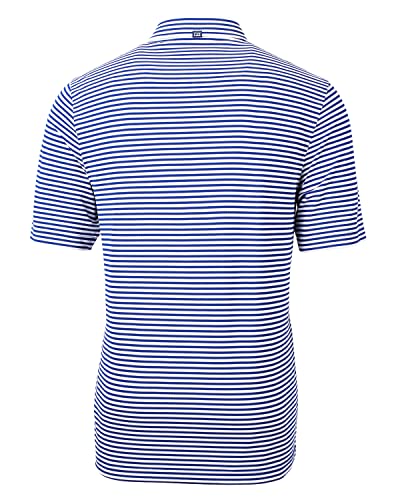 Image of Cutter & Buck Mens Short Sleeve Virtue Eco Pique Stripe Recycled Mens Big and Tall Polo