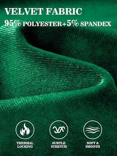 Girls Velvet Christmas Dress Puff Long Sleeve Fall Winter Holiday Party Dress with Pockets for Toddler Kids 4-13Y2