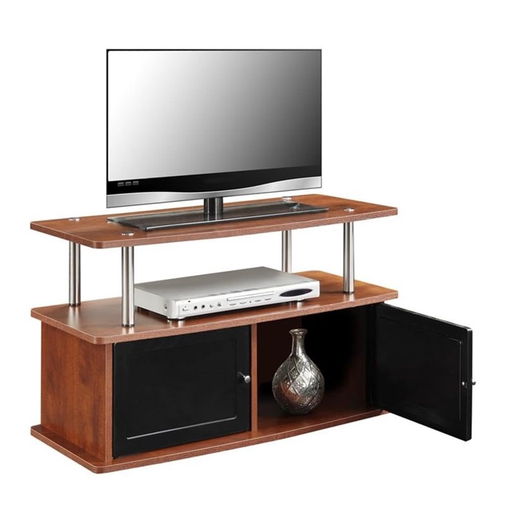 Convenience Concepts Designs2Go TV Stand with 2 Cabinets, Cherry