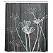 InterDesign Thistle Shower Curtain, Made of Highly Constructed 100 Percent Polyester, Gray/Mint