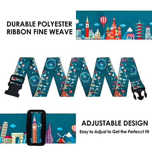 Adjustable Travel Luggage Strap Suitcase Belt Travel Bag Accessories 1.96 in W x 6.23 ft L2