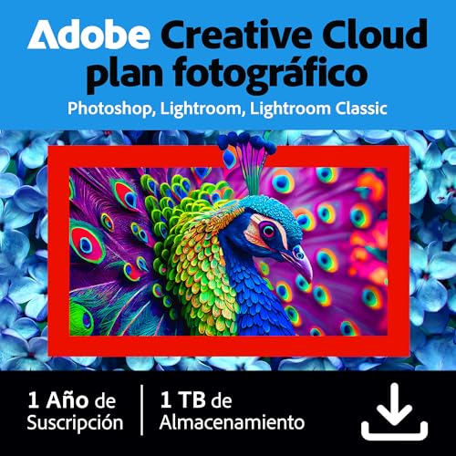 Creative Cloud Photography plan | with 1TB | 1 Año | PC/Mac | Código...
