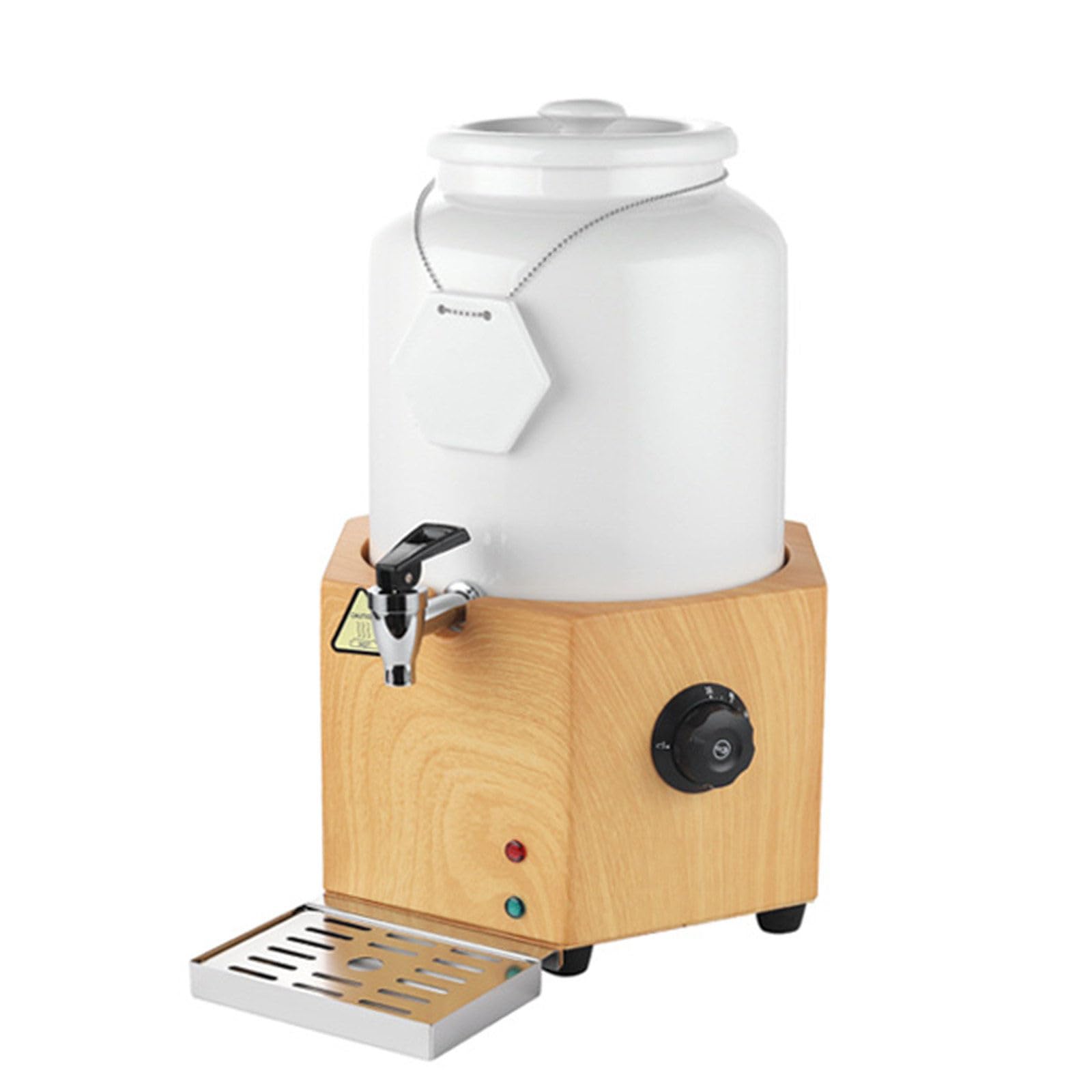 Máquina eléctrica de bebidas con aislamiento térmico, barril de agua caliente de cerámica con base de grano de madera, 400 W