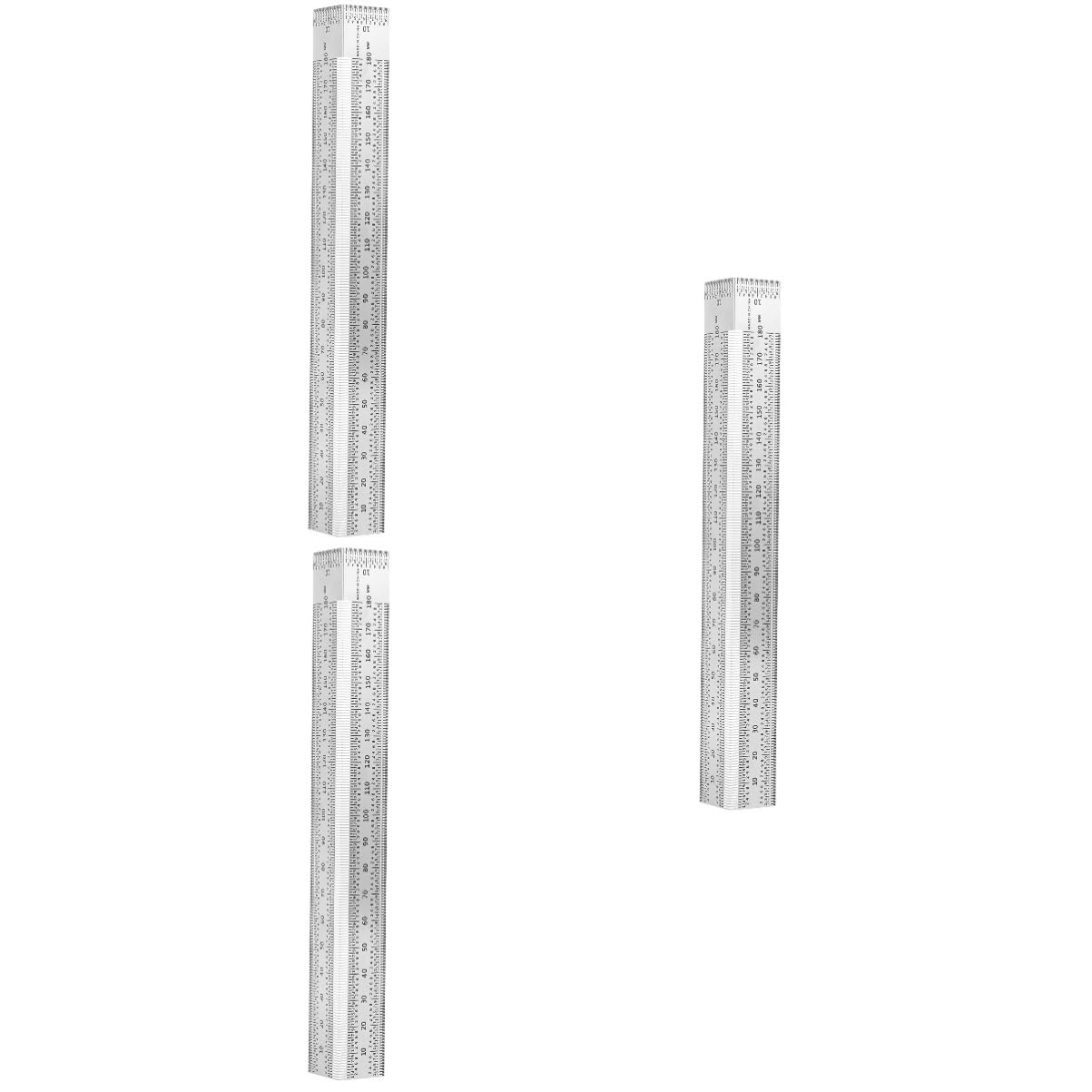 UPKOCH 3pièces Règle De Mesure Acier Inoxydable Équerre De Menuisier Précise Pour Traçage Et Marquage