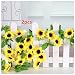 Sunflower Yellow Artificial Flower Sunflower Wreath Decorative Fake Flower Home Flower Decoration Creative Flower Vine Wedding Decoration Hawaiian Party Supplies Wall Flower Decoration(2PCS)