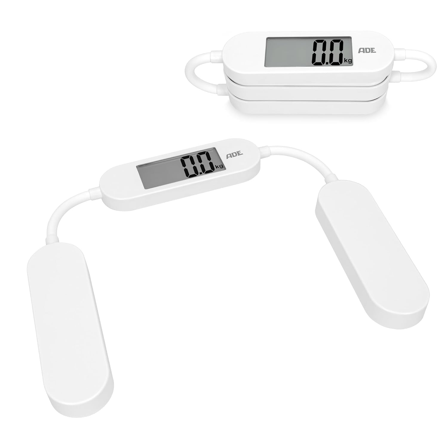 ADE Balance de voyage pliable | pèse-personne numérique avec une capacité de charge de 180 kg par pas de 100 g | balance corporelle précise avec écran LCD ADE Balance de voyage pliable | pèse-personne numérique avec une capacité de charge de 180 kg par pas de 100 g | balance corporelle précise avec écran LCD