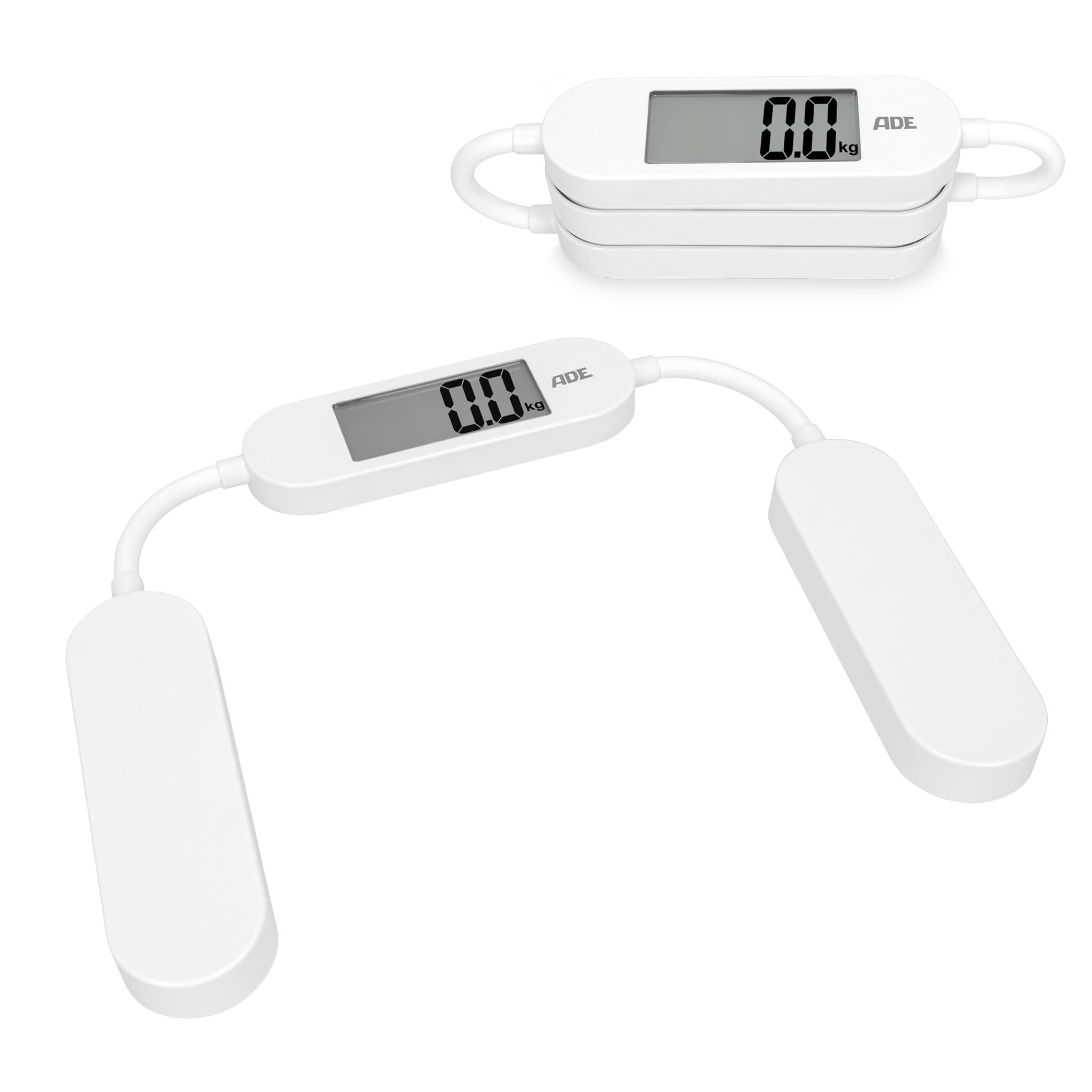 ADE Balance de voyage pliable | pèse-personne numérique avec une capacité de charge de 180 kg par pas de 100 g | balance corporelle précise avec écran LCD