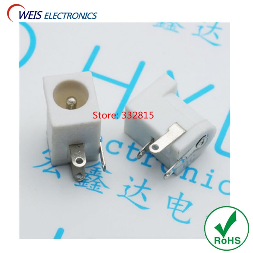 Wiring Connecting Terminals - 20PCS DC-005 DC005 White DC Power Socket 5.5-2.1mm 3PINS DIP Female Connector DC Jack ROHS