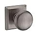 Baldwin FDROUTSR152 Reserve Full Dummy Lockset x Round with Traditional Square Rose in Matte Antique Nickel Finish