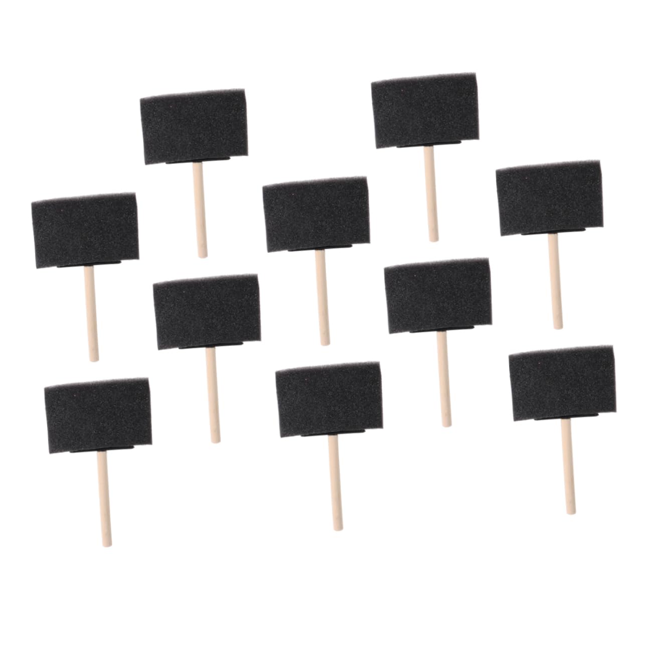 Angoily 10Pcs Sponge Tipped Brush Set for Painting Handle Sponges for Staining Washable and Reusable Art Tools for Scrapbooking and Mixed Media Projects