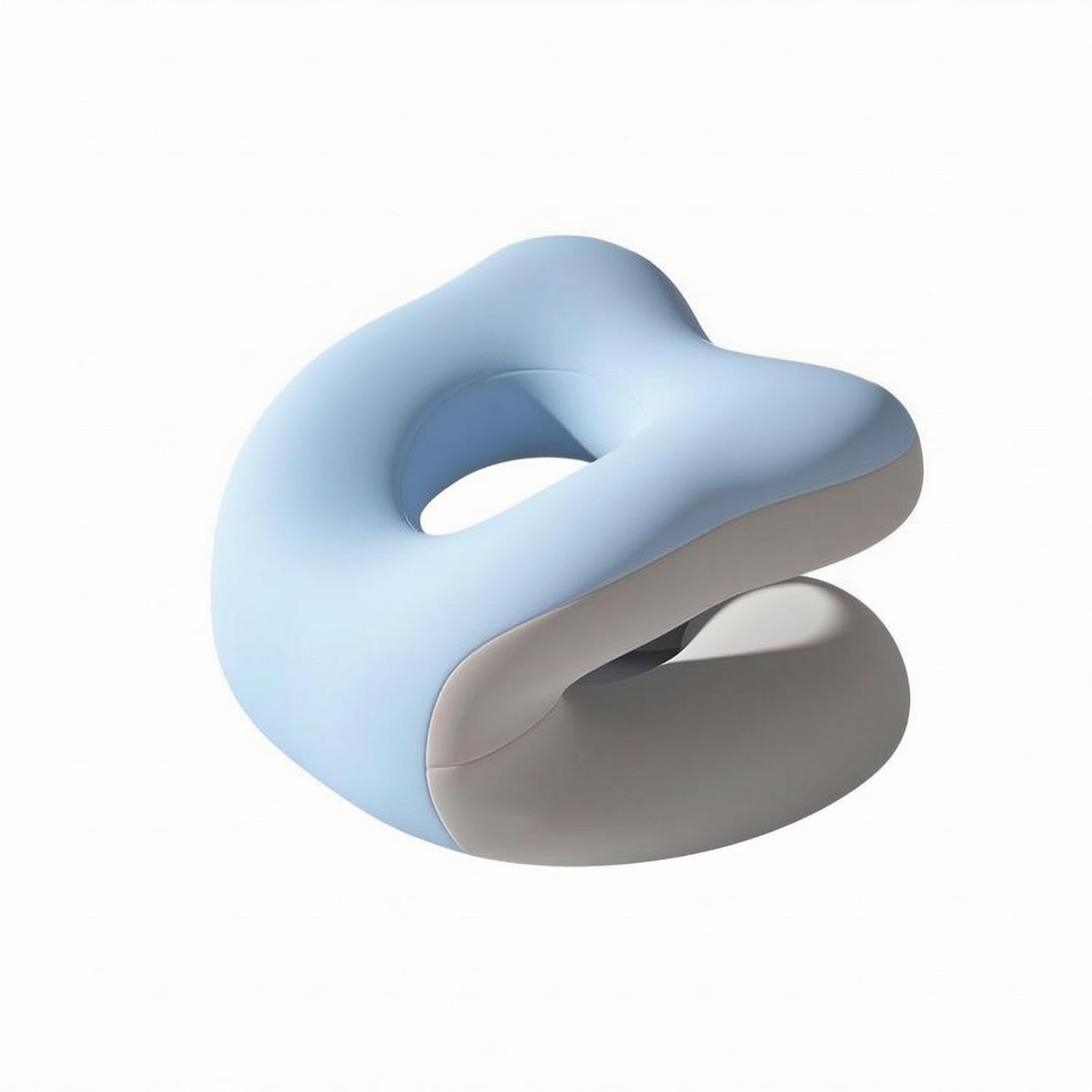merishopp MERISHOPP®Looped Shape Memory Foam Rest Pillow Contoured Ergonomic Rest Pillow Cushioned, Blue Gray|Travel|Travel Accessories|Travel Pillows-picture-12