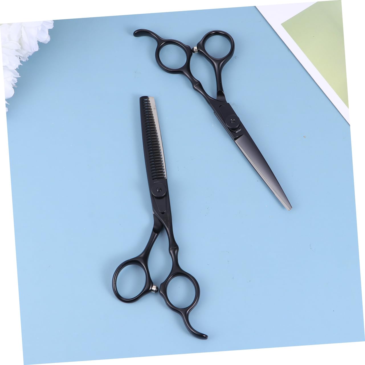 2 Pezzi Cesoie Professionali per Parrucchieri Inossidabile Include Cesoia e Cesoia Denti per Precisione Casa o Salone