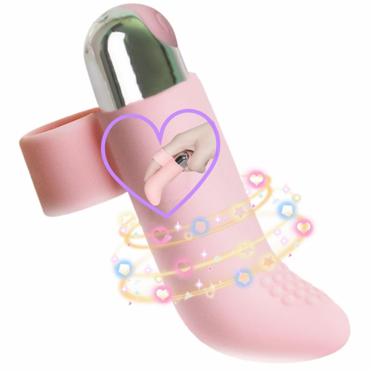 Finger Massage, 10 Vibrations, Waterproof, Rechargeable SDG32FS