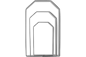 Keewah Teabag Cookie Cutter Set: 5-Piece Stainless Steel (5, 4, 3-Inch) for...