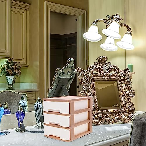 MAGICLULU Plastic Storage Drawers Drawer Desktop Storage Bin Unit Small Plastic Drawers Organizer Mini Storage Bin Container Organizer for Kitchen, Pantry, Desk Document Coffee