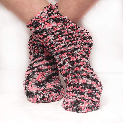 Image of BambooMN Colorful Fuzzy Socks - Assorted Super Soft Warm Microfiber Comfy Home Socks - Value Pack