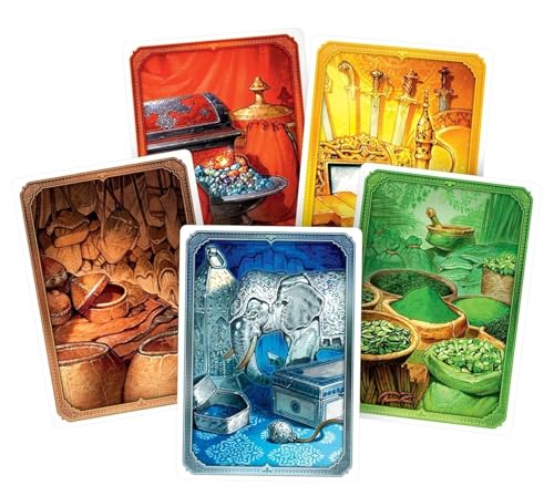 Image of Awestuffs Family Board Games for Adults and Kids - Ages 15 and up, (Jaipur) - Buy, Sell & Win in The Colorful Bazaars of Rajasthan | Strategic 2 Player Trading & Market Game