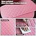 DSCARCovers Upgraded Car Center Console Cover Pink,Microfiber Leather Car Armrest Cover Cushion with 2 Storage Bags,Universal Car Armrest Storage Box Car Interior Accessories for Most Vehicles (Pink)