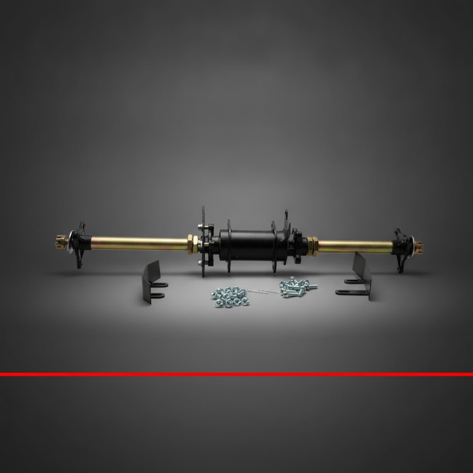 Assale Posteriore con Disco Freno Completo Kit Assale Posteriore Robusto Ricambio per Meccanici, Officina, 65 CM