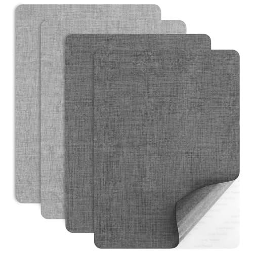 APOMOONS 4 peças adesivo de reparação de linho, 20 x 28 cm, tecido autocolante para tapeçaria, adesivo para carro, remendos para sofá, remendos assento carro tecido