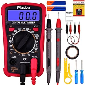 Multimeter Kit – Digital Multimeter Voltage Current Resistance Tester Car Battery for Measuring ACVoltage and DCVoltage…